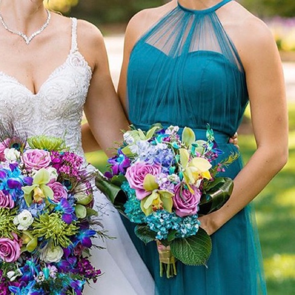 Fantastic Finds Teal Bridesmaid Dress - Picture 3 of 3